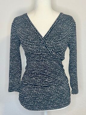 Ann Taylor V-Neck Faux Wrap Top NWT, Size S